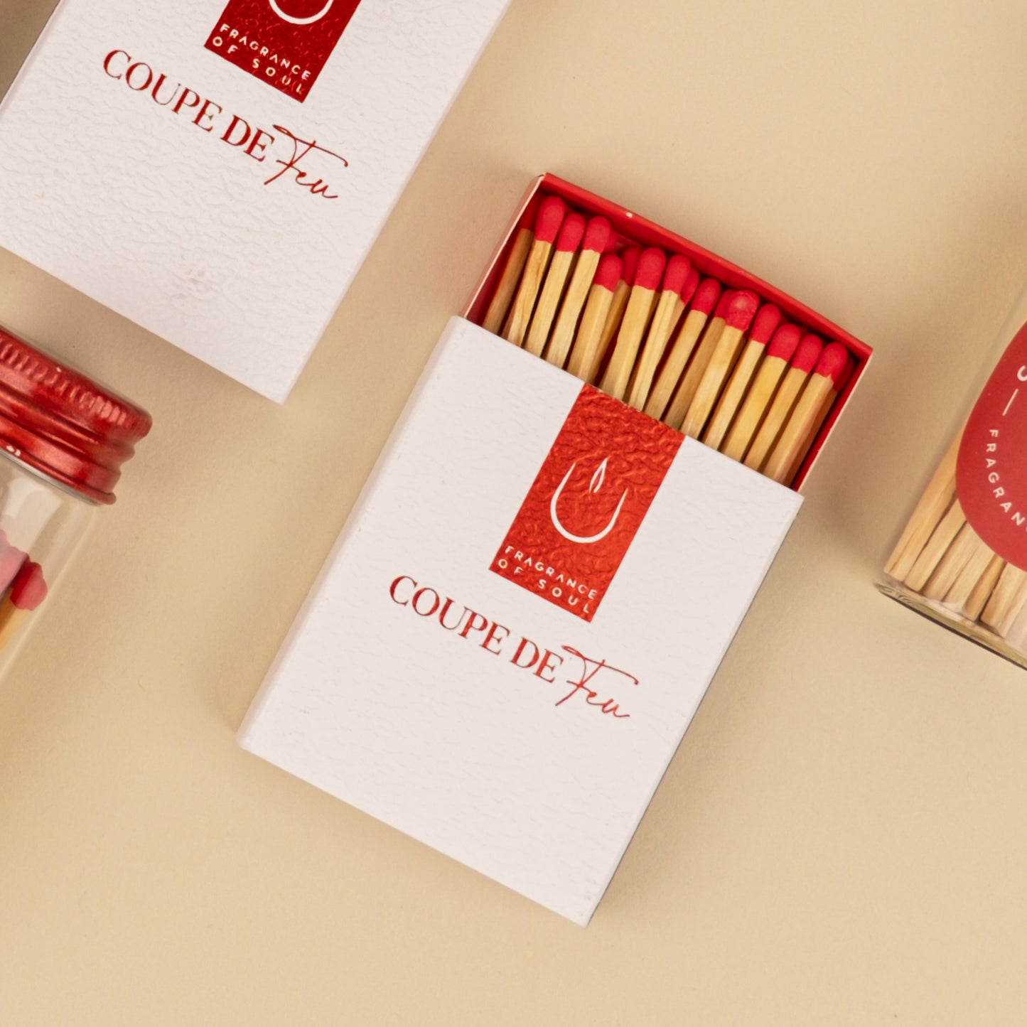 Coupe De Feu 10'lu Kırmızı Uçlu Kibrit Kutu Seti