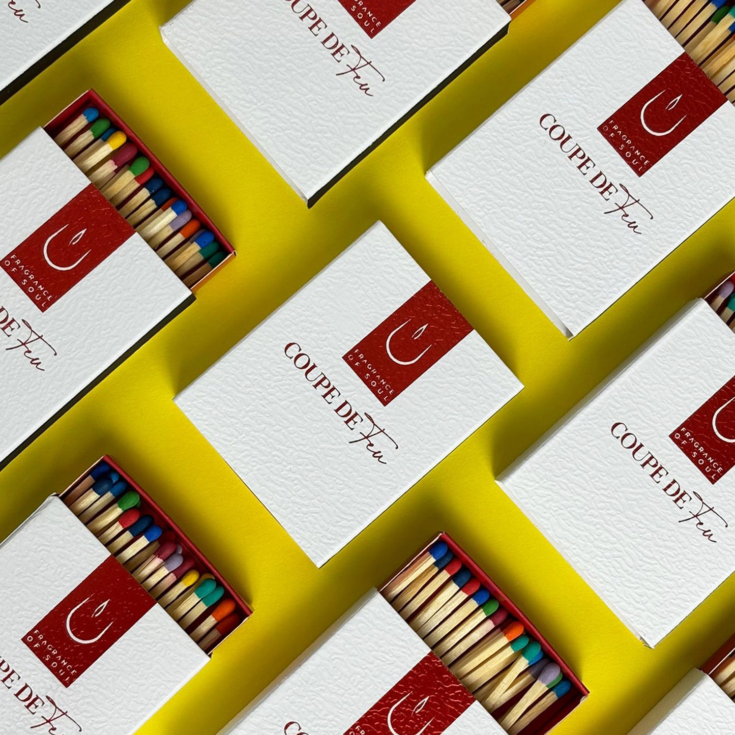 Coupe De Feu 10'lu Renkli Küçük Kibrit Kutu Seti