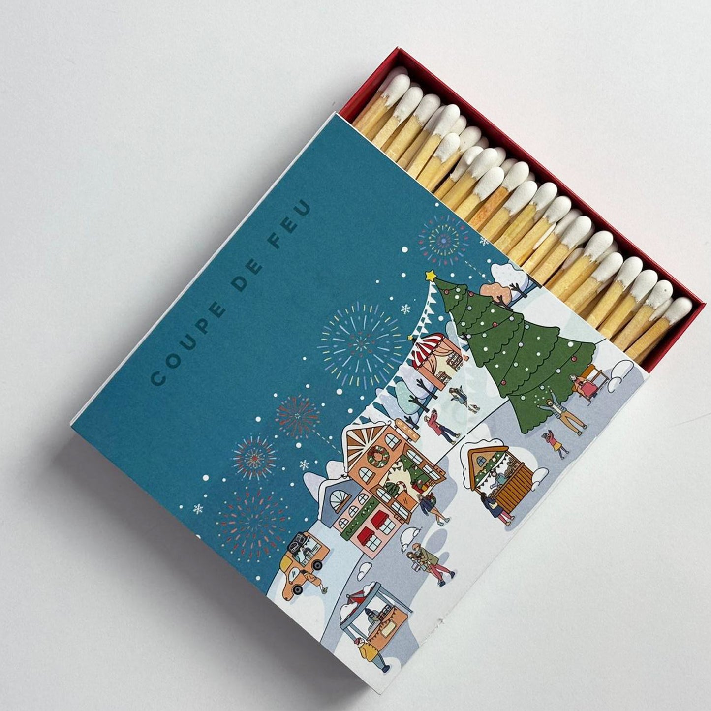 Coupe De Feu Yılbaşı Özel Beyaz Uçlu Kibrit Kutusu