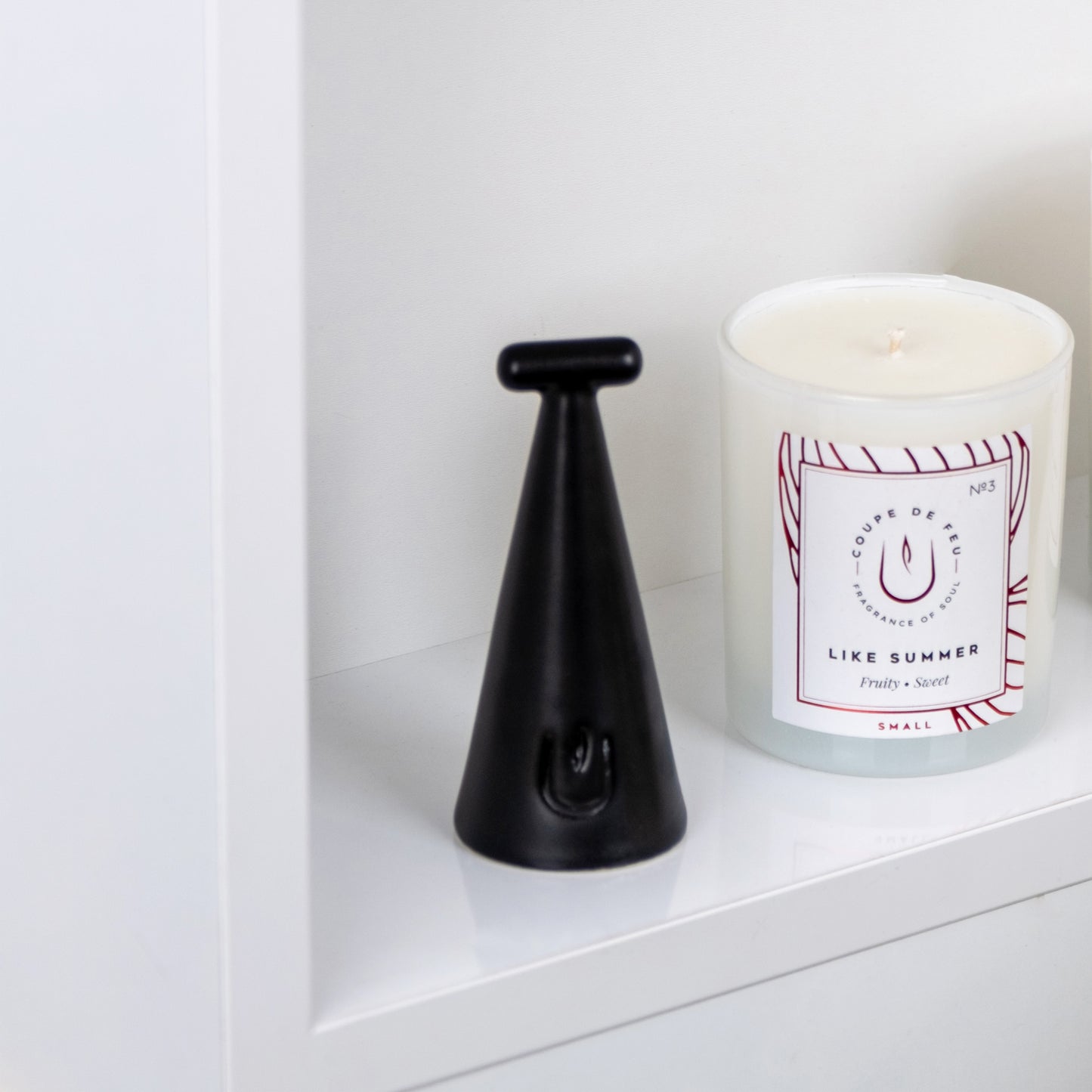 Coupe De Feu Siyah Stonware Mum Söndürücü